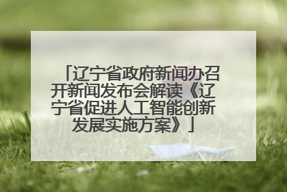 辽宁省政府新闻办召开新闻发布会解读《辽宁省促进人工智能创新发展实施方案》