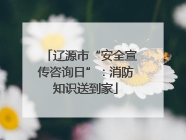 辽源市“安全宣传咨询日”：消防知识送到家