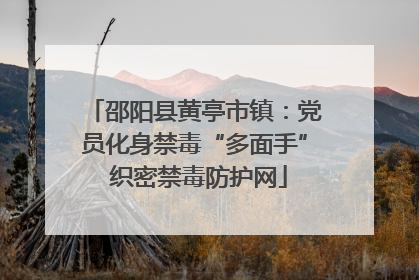 邵阳县黄亭市镇：党员化身禁毒“多面手” 织密禁毒防护网