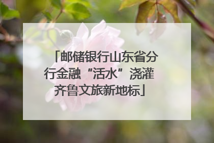 邮储银行山东省分行金融“活水”浇灌齐鲁文旅新地标