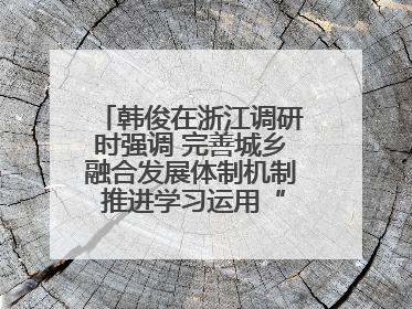 韩俊在浙江调研时强调 完善城乡融合发展体制机制 推进学习运用“千万工程”经验走深走实