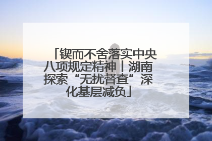 锲而不舍落实中央八项规定精神丨湖南探索“无扰督查”深化基层减负
