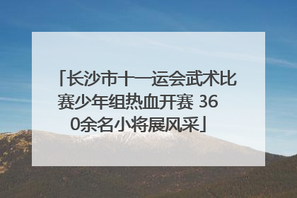 长沙市十一运会武术比赛少年组热血开赛 360余名小将展风采