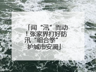 闻“汛”而动！张家界打好防汛“组合拳” 护城市安澜