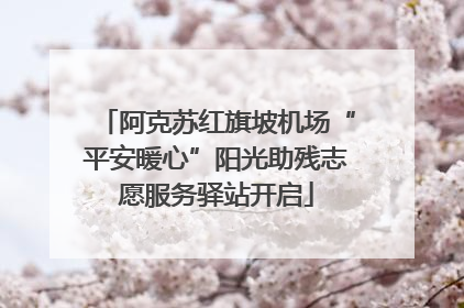 阿克苏红旗坡机场“平安暖心”阳光助残志愿服务驿站开启