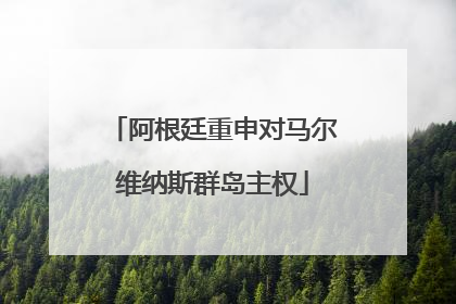阿根廷重申对马尔维纳斯群岛主权