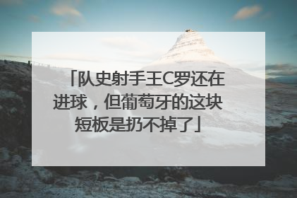 队史射手王C罗还在进球，但葡萄牙的这块短板是扔不掉了