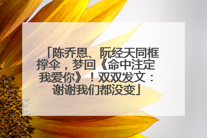 陈乔恩、阮经天同框撑伞，梦回《命中注定我爱你》！双双发文：谢谢我们都没变
