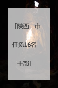 陕西一市任免16名干部