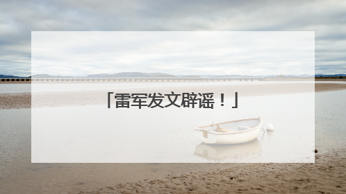 雷军发文辟谣！