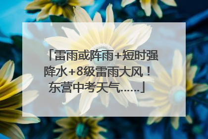 雷雨或阵雨+短时强降水+8级雷雨大风！东营中考天气……