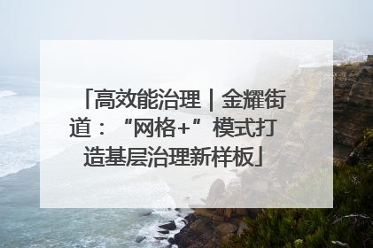 高效能治理｜金耀街道：“网格+”模式打造基层治理新样板