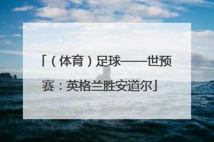 （体育）足球——世预赛：英格兰胜安道尔