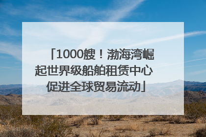 1000艘！渤海湾崛起世界级船舶租赁中心 促进全球贸易流动