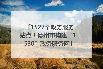1527个政务服务站点！德州市构建“1530”政务服务圈