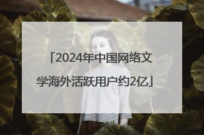 2024年中国网络文学海外活跃用户约2亿