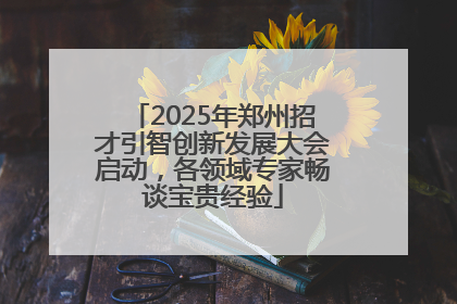 2025年郑州招才引智创新发展大会启动，各领域专家畅谈宝贵经验
