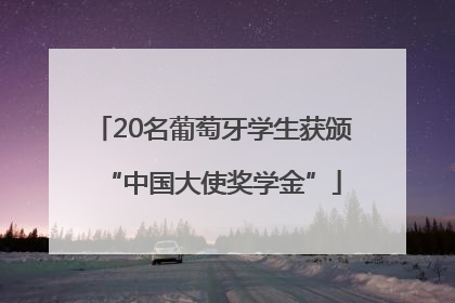 20名葡萄牙学生获颁“中国大使奖学金”
