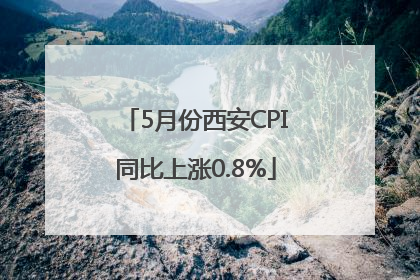 5月份西安CPI同比上涨0.8%