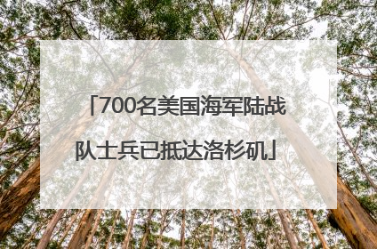 700名美国海军陆战队士兵已抵达洛杉矶