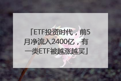 ETF投资时代，前5月净流入2400亿，有一类ETF被越涨越买